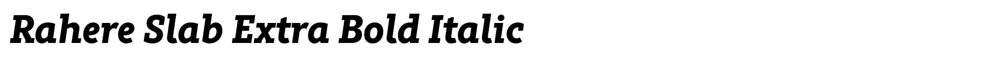 Rahere Slab Extra Bold Italic image